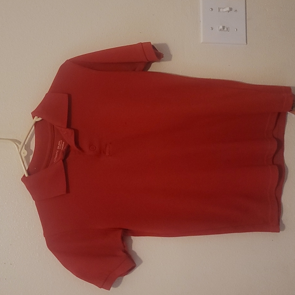 Red size 10 uniform shirt